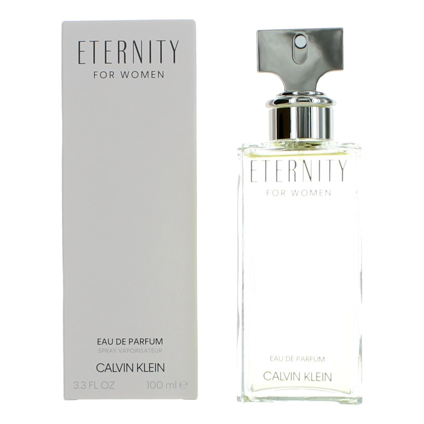 Bottle of Eternity by Calvin Klein, 3.3 oz Eau De Parfum Spray for Women